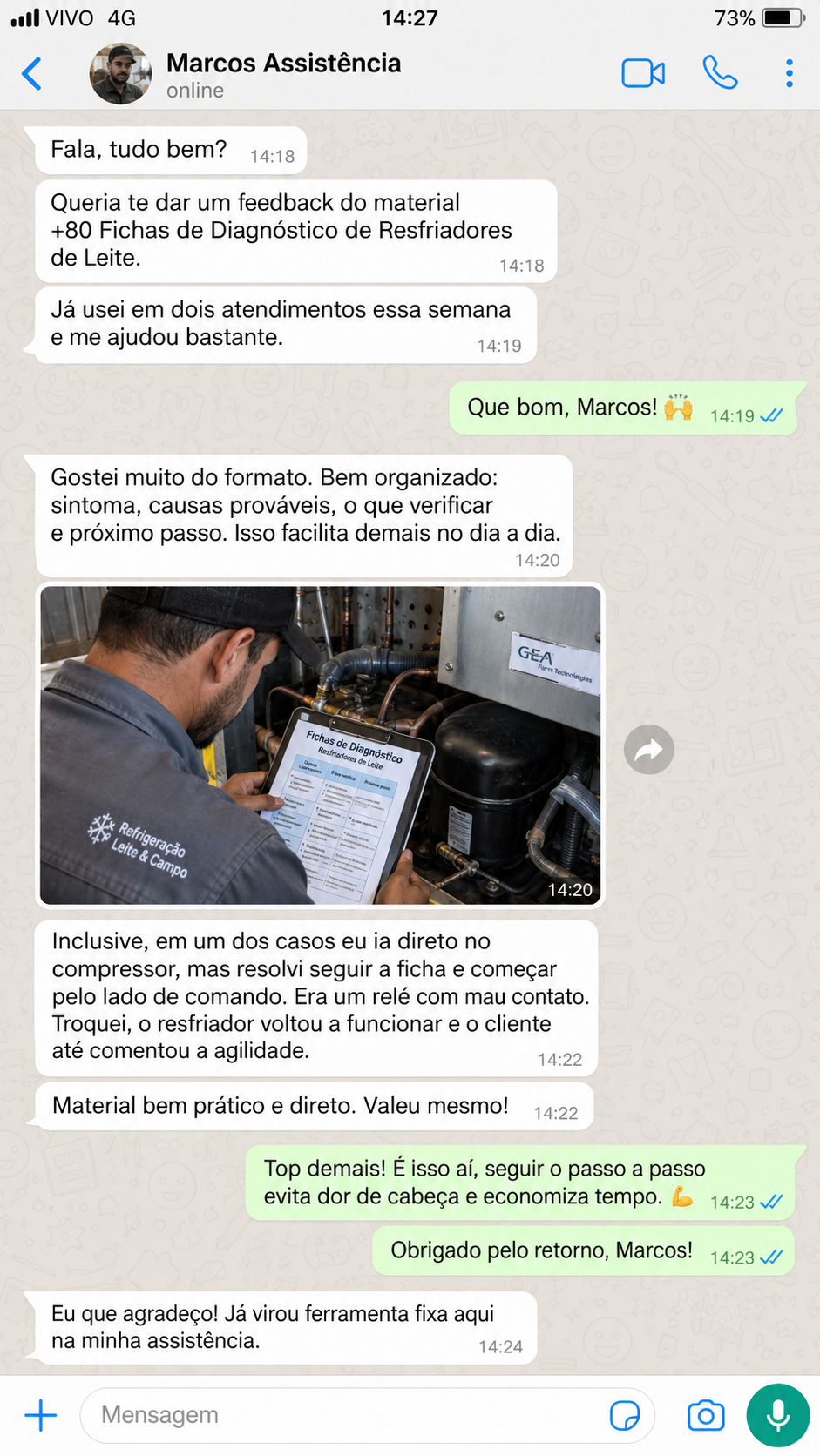 Conversa real de um técnico sobre as fichas — depoimento 2