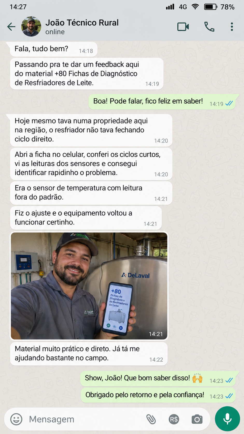 Conversa real de um técnico sobre as fichas — depoimento 3