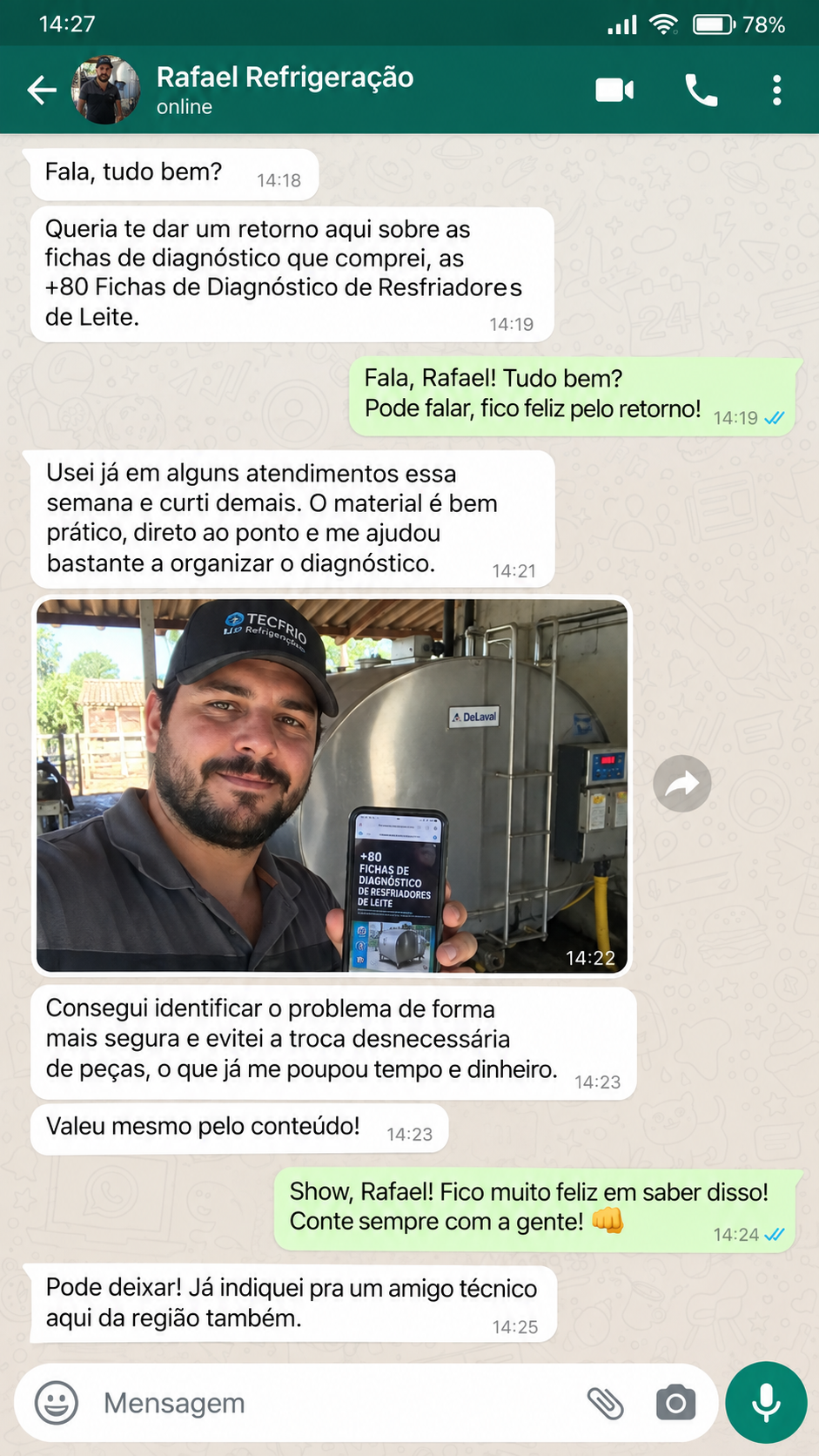 Conversa real de um técnico sobre as fichas — depoimento 1